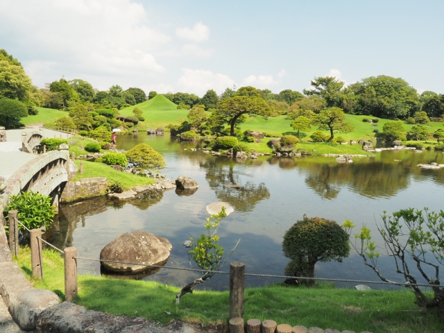 熊本県の風景：水前寺成趣園